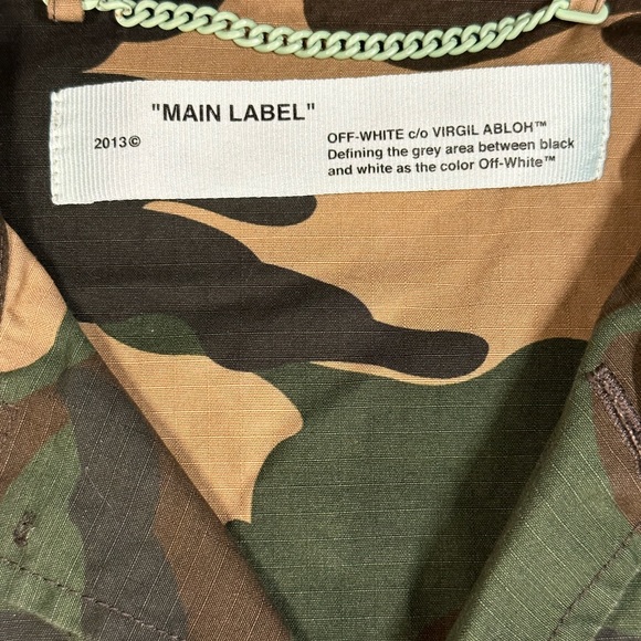OFF-WHITE RECONSTRUCTED CAMO FIELD JACKET By Virgil Abloh Size Large - Picture 4 of 15